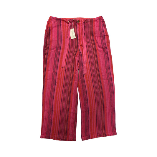 Pants Cropped By Sundance In Pink & Red, Size:M