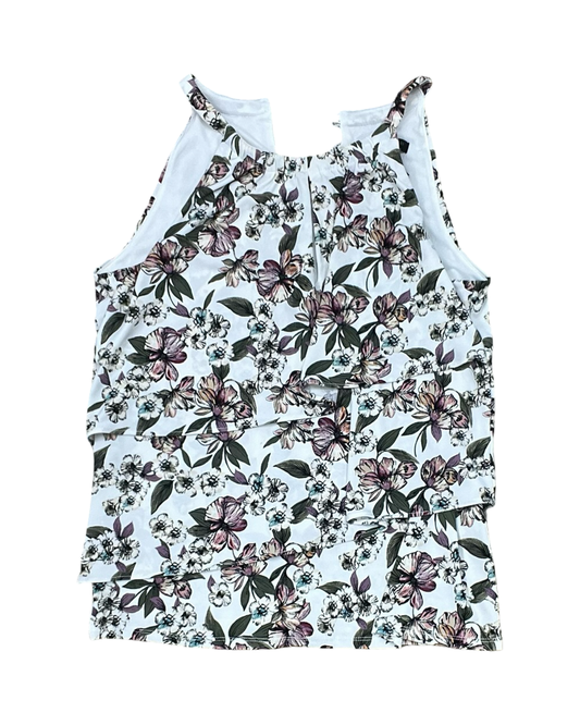 Top Sleeveless By White House Black Market In Floral Print, Size:Xsp