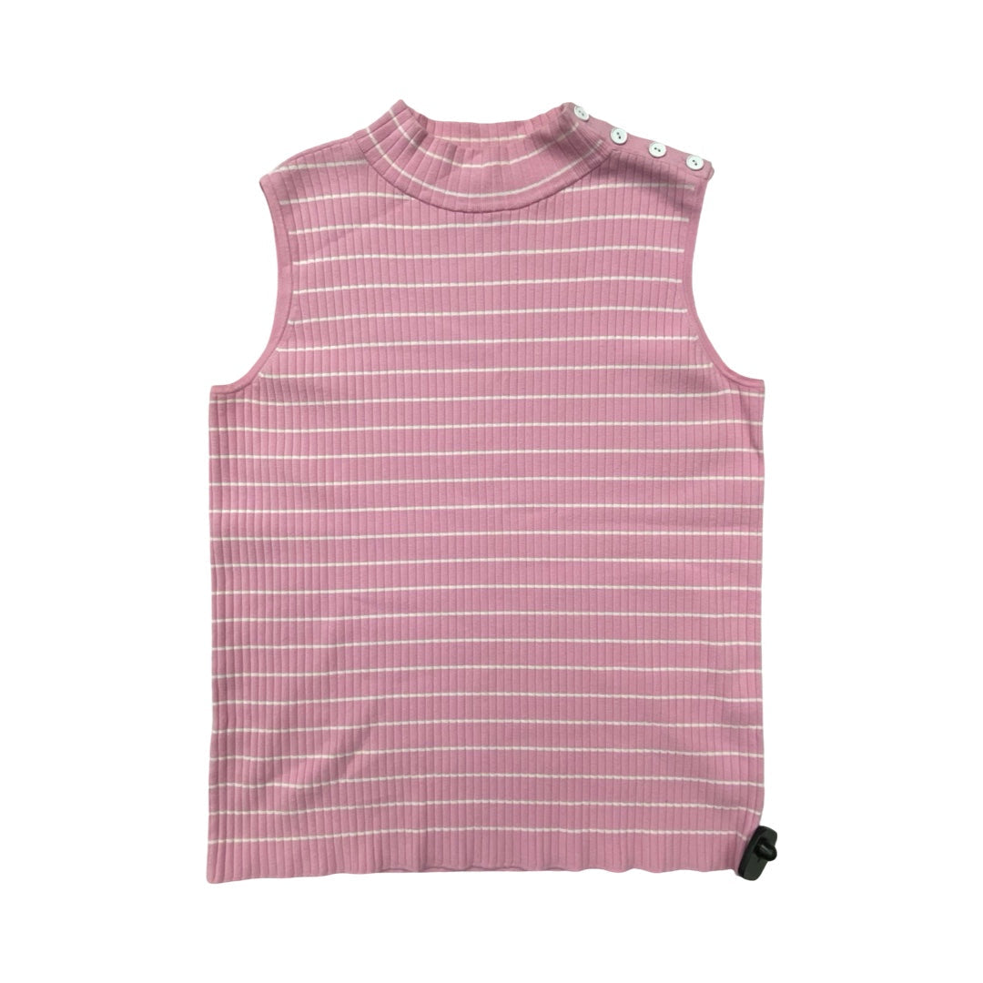 Top Sleeveless By Talbots In Striped Pattern, Size:1X
