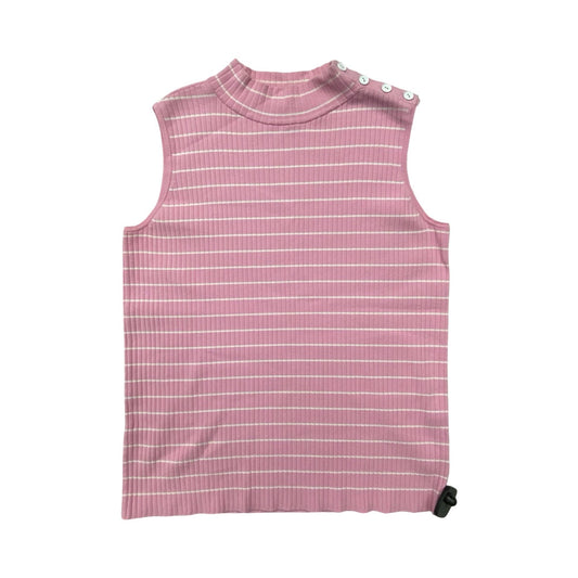 Top Sleeveless By Talbots In Striped Pattern, Size:1X