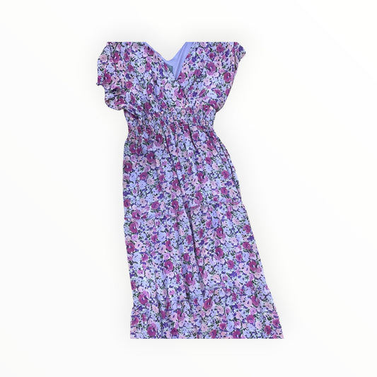 Dress Casual Maxi By Clothes Mentor In Pink & Purple, Size:L