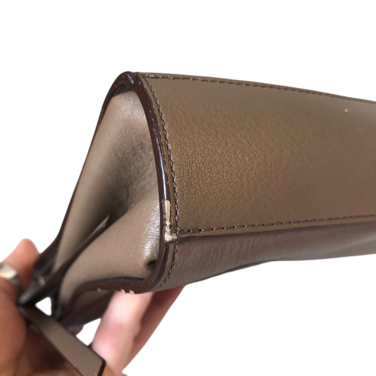 Clutch Designer By Coach In Taupe, Size:Medium