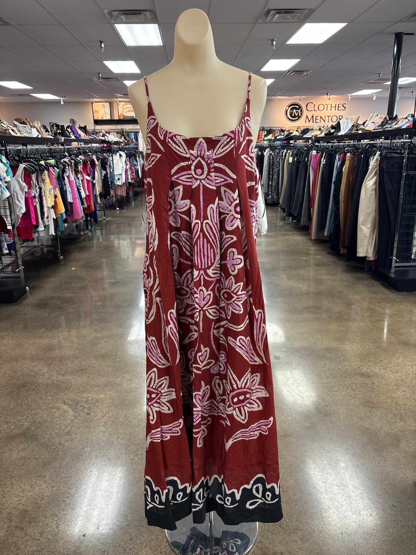 Dress Casual Maxi By Anthropologie In Pink & Red, Size:M