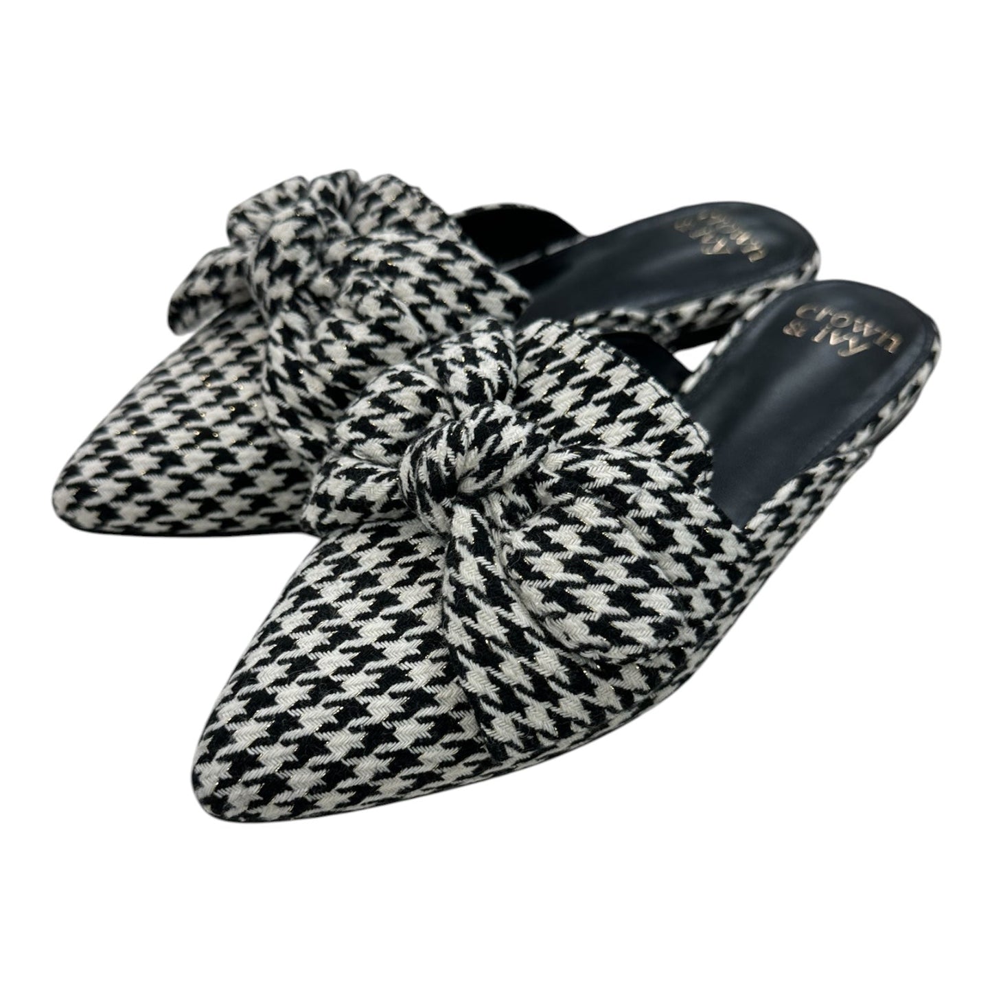 Shoes Flats By Crown And Ivy In Black & White, Size:7