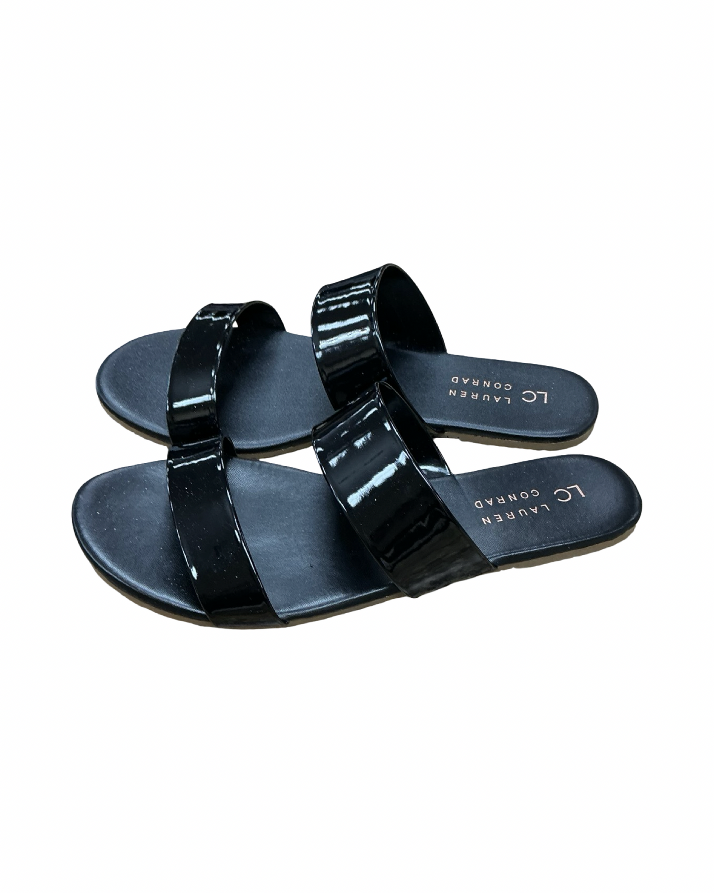 Sandals Flats By Lc Lauren Conrad In Black, Size:7