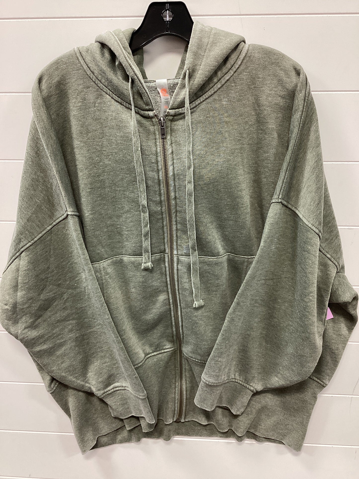 Athletic Jacket By Mono B In Green, Size:3X