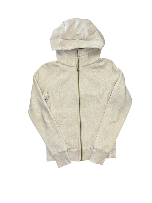 Athletic Jacket By Lululemon In Cream, Size:S