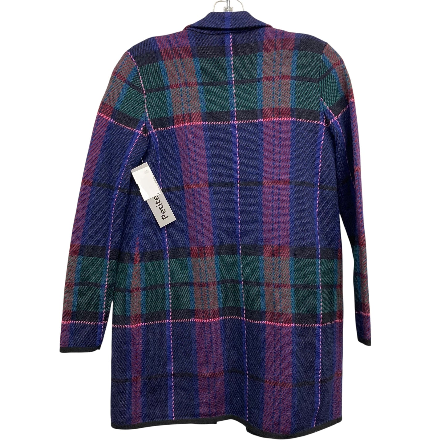 Sweater Cardigan By Talbots In Plaid Pattern, Size:Sp