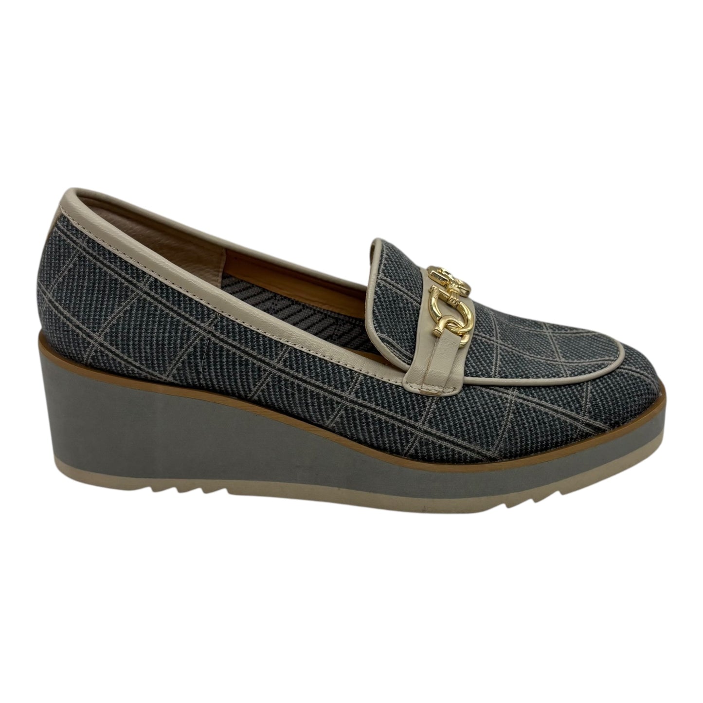Shoes Heels Wedge By Not Your Daughters Jeans In Cream & Grey, Size:9.5
