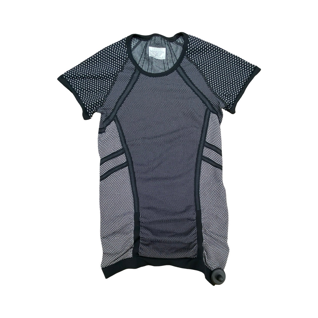 Athletic Top Ss By Athleta In Black & White, Size:S