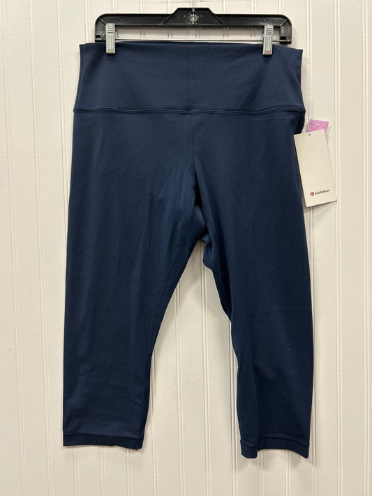 Athletic Leggings Capris By Lululemon In Navy, Size:14 NWT
