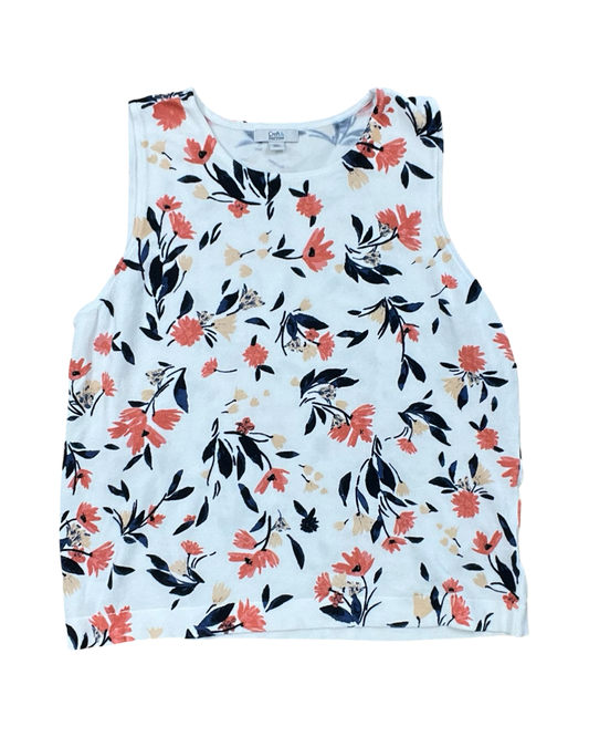 Top Sleeveless By Croft And Barrow In White, Size:Xxl