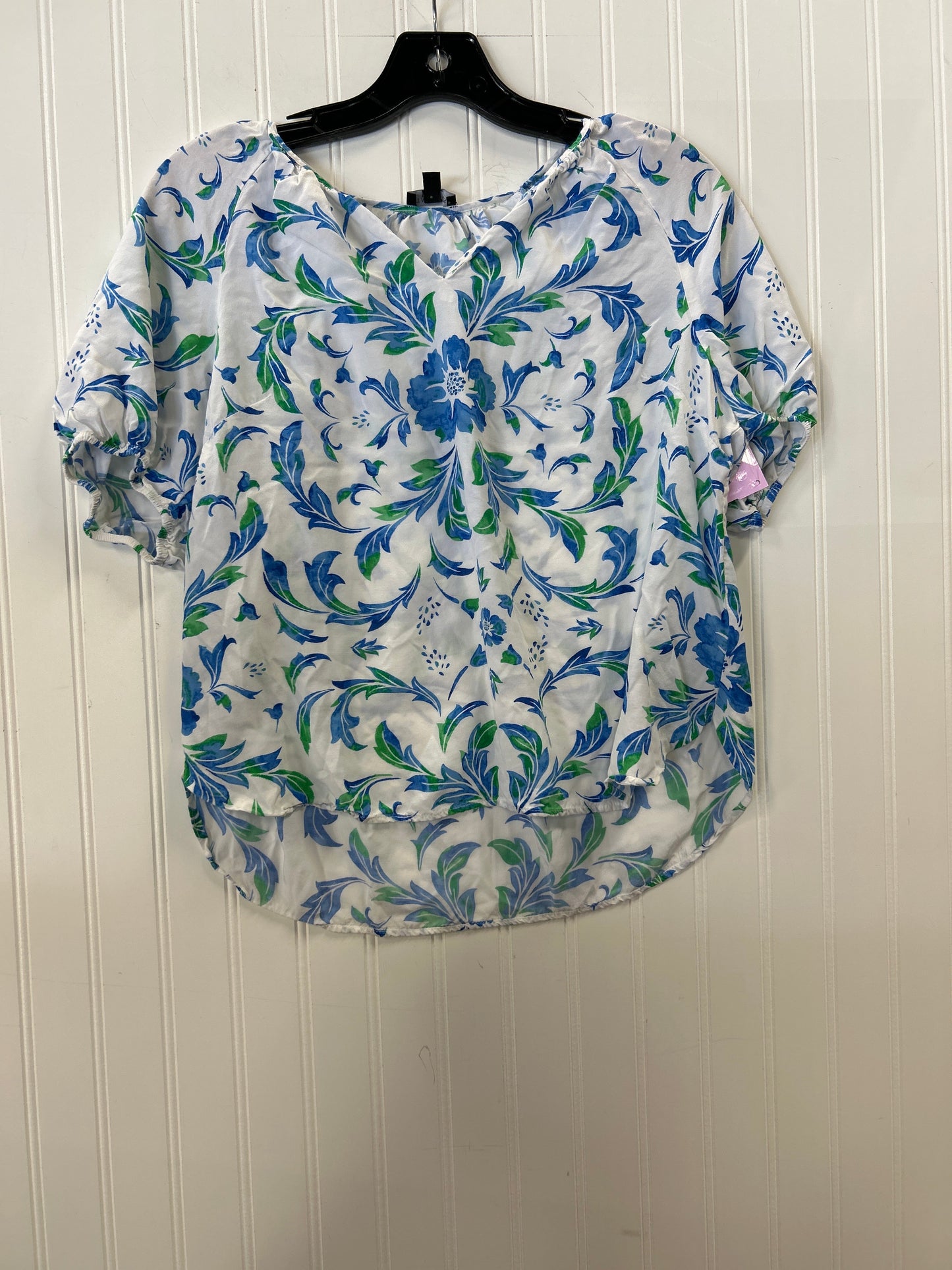 Blouse Ss By Talbots In Floral Print, Size:Lp