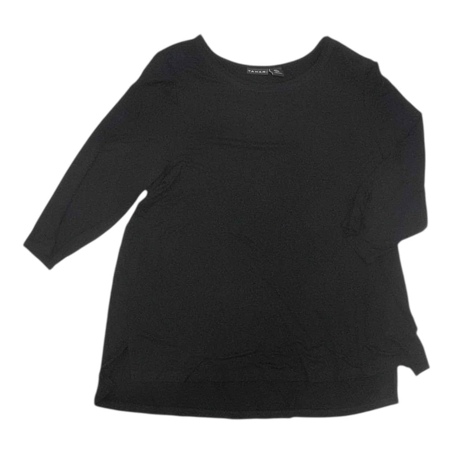 Top 3/4 Sleeve By Tahari In Black, Size:1X