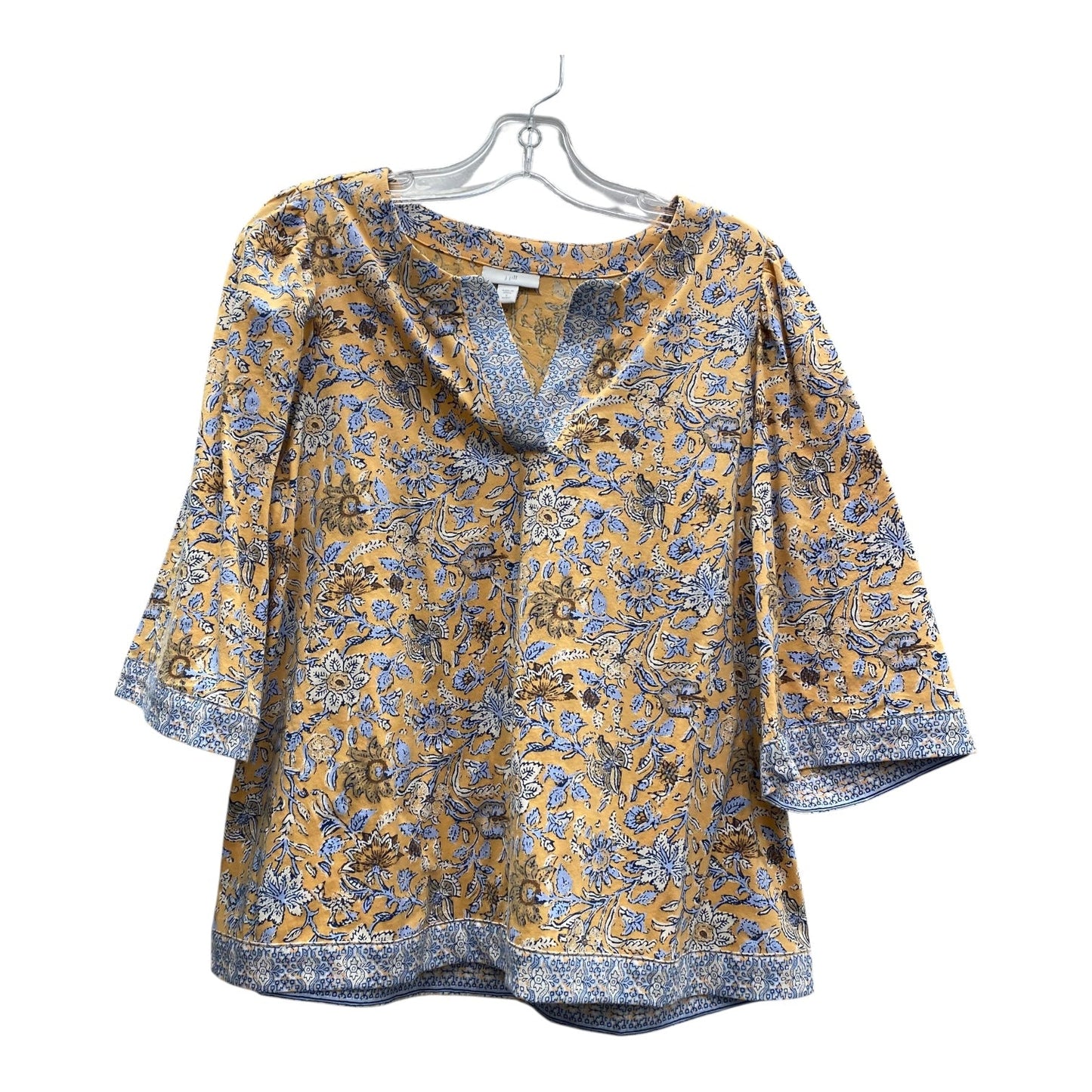 Top 3/4 Sleeve By J. Jill In Orange, Size:Sp