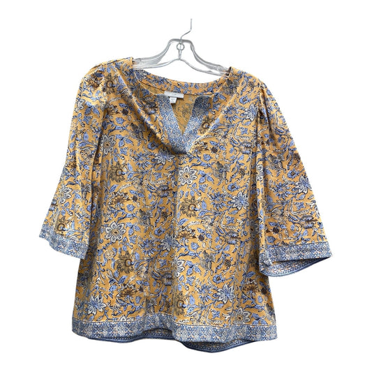 Top 3/4 Sleeve By J. Jill In Orange, Size:Sp