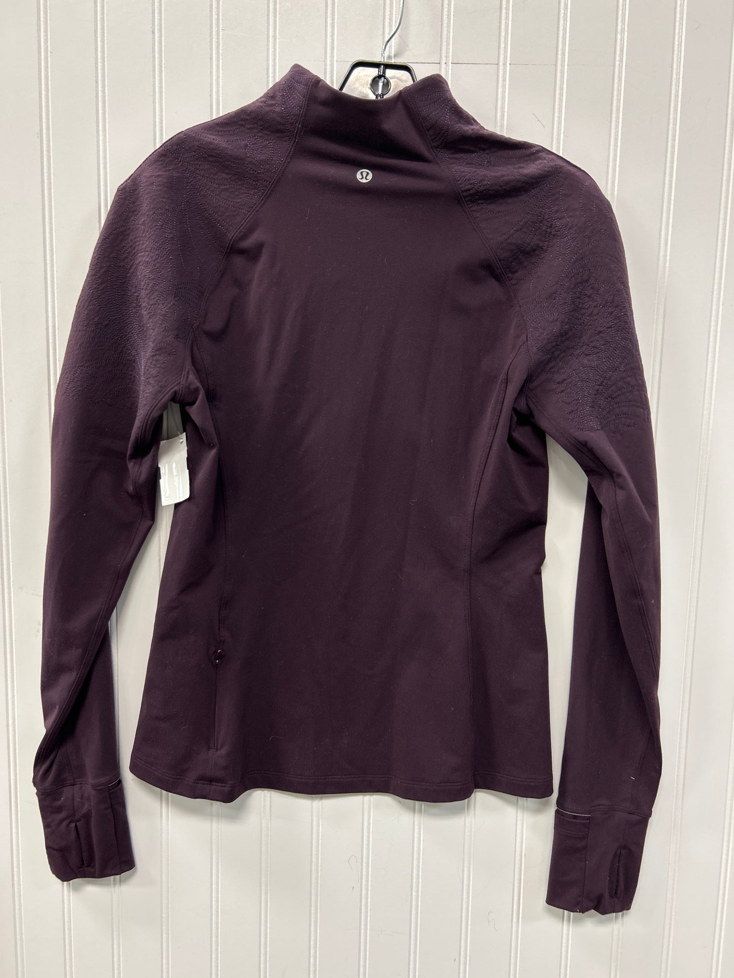 Athletic Jacket By Lululemon In Purple, Size:6