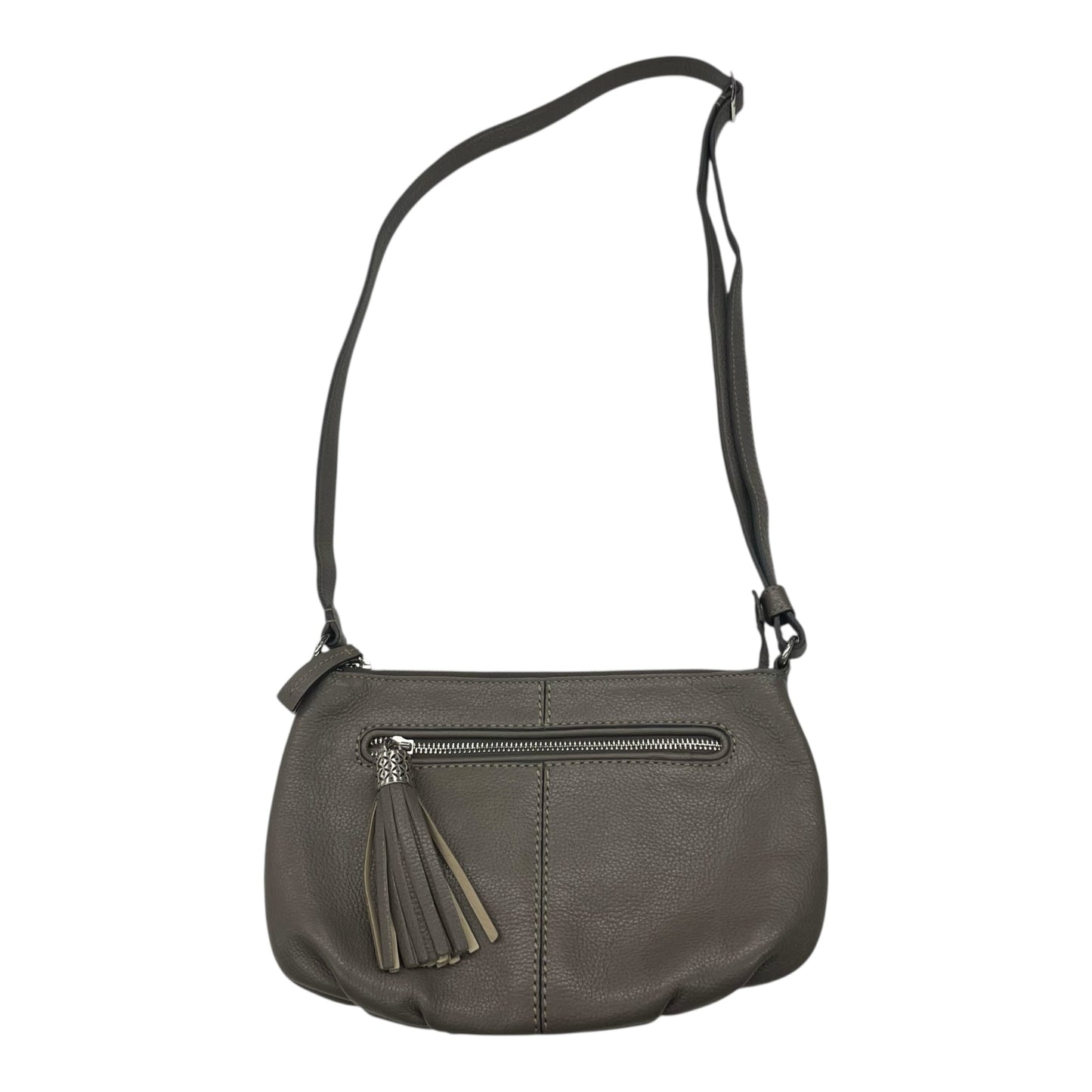 Crossbody Leather By Brighton In Grey, Size:Medium