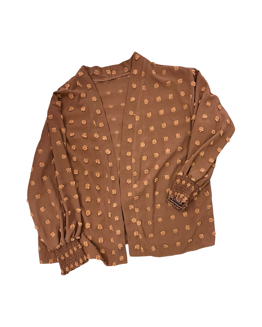 Cardigan By Clothes Mentor In Gold, Size:Xl
