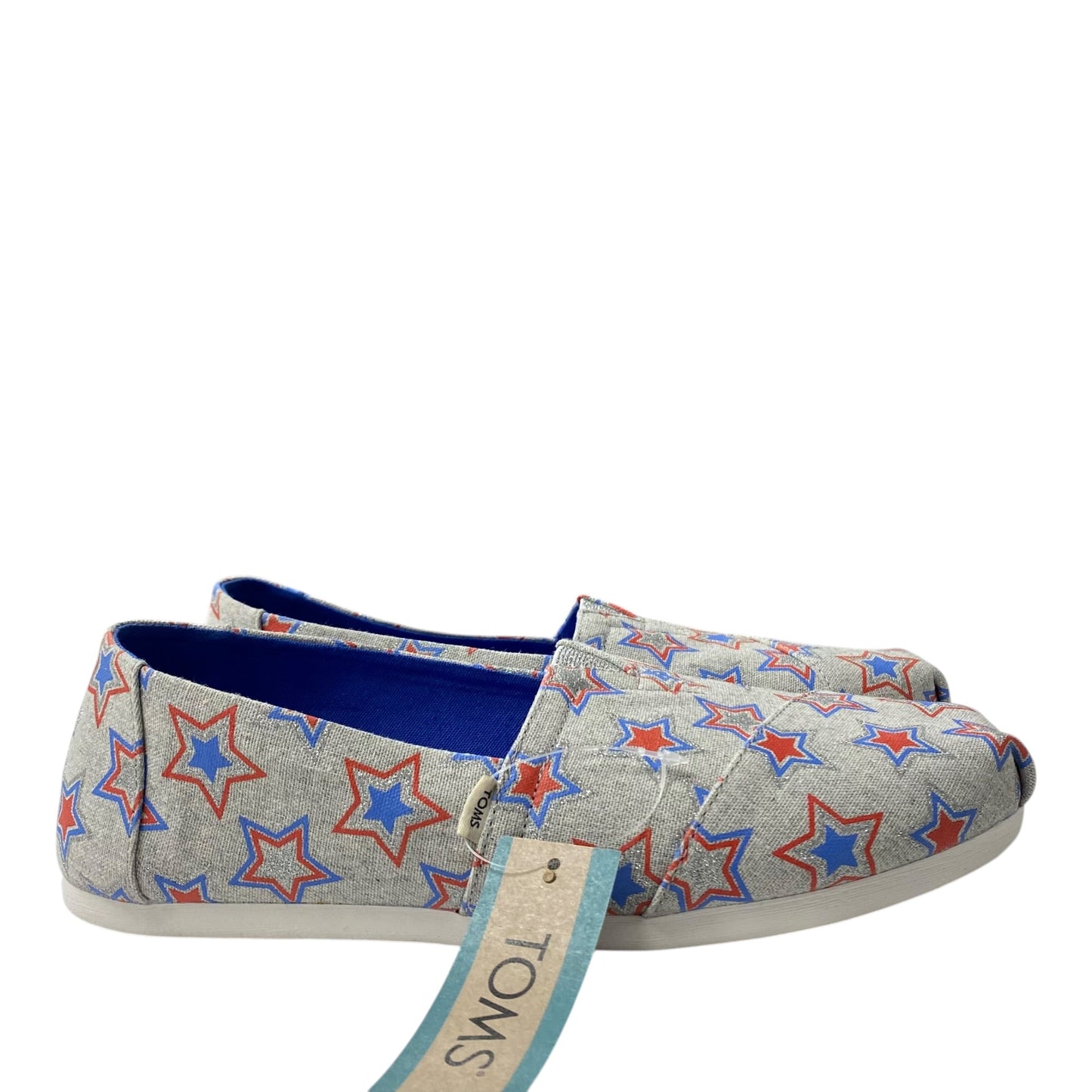 Shoes Flats By Toms In Blue & Grey, Size:8