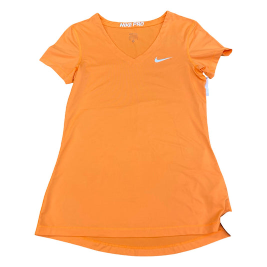 Athletic Top Ss By Nike In Orange, Size:M