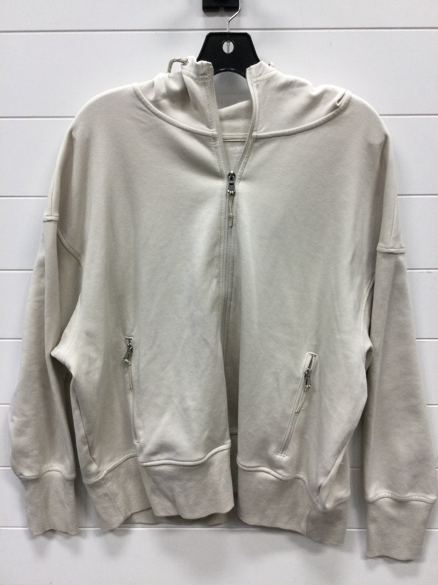 Athletic Jacket By Old Navy In Cream, Size:2X