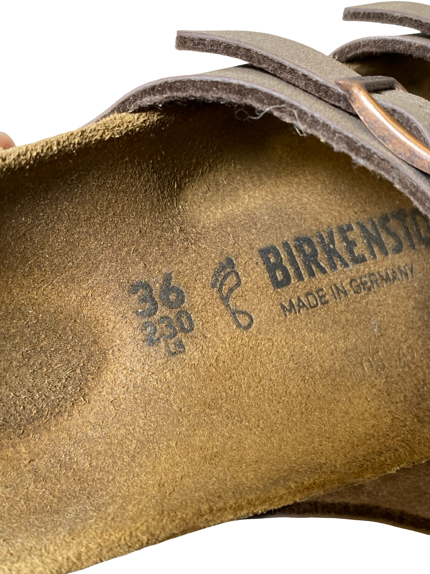 Sandals Flats By Birkenstock In Brown, Size: 5