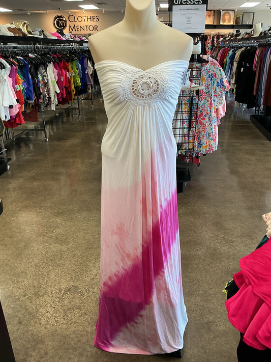 Dress Casual Maxi By Clothes Mentor In Pink & White, Size:S