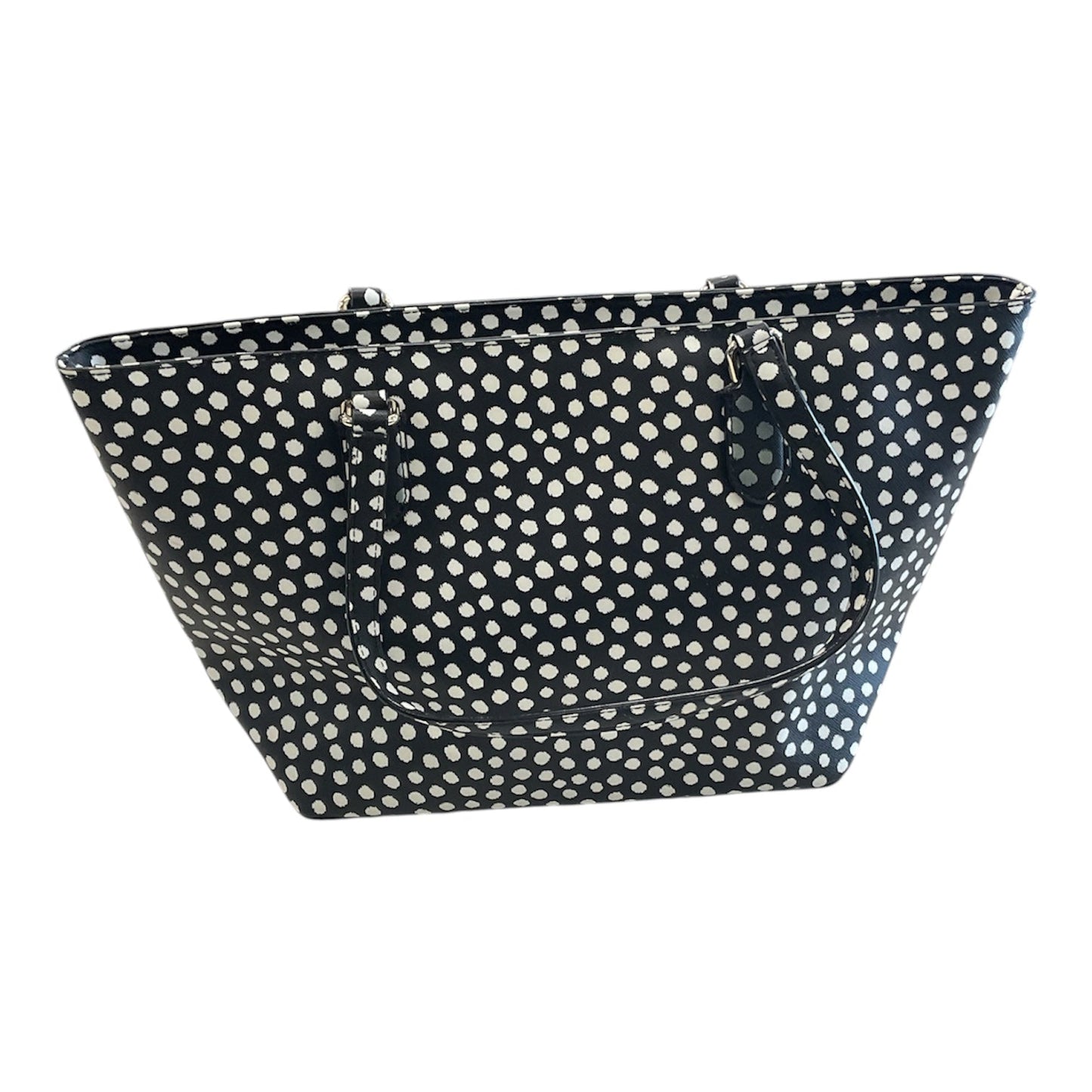 Handbag Designer By Kate Spade In Polkadot Pattern, Size:Medium