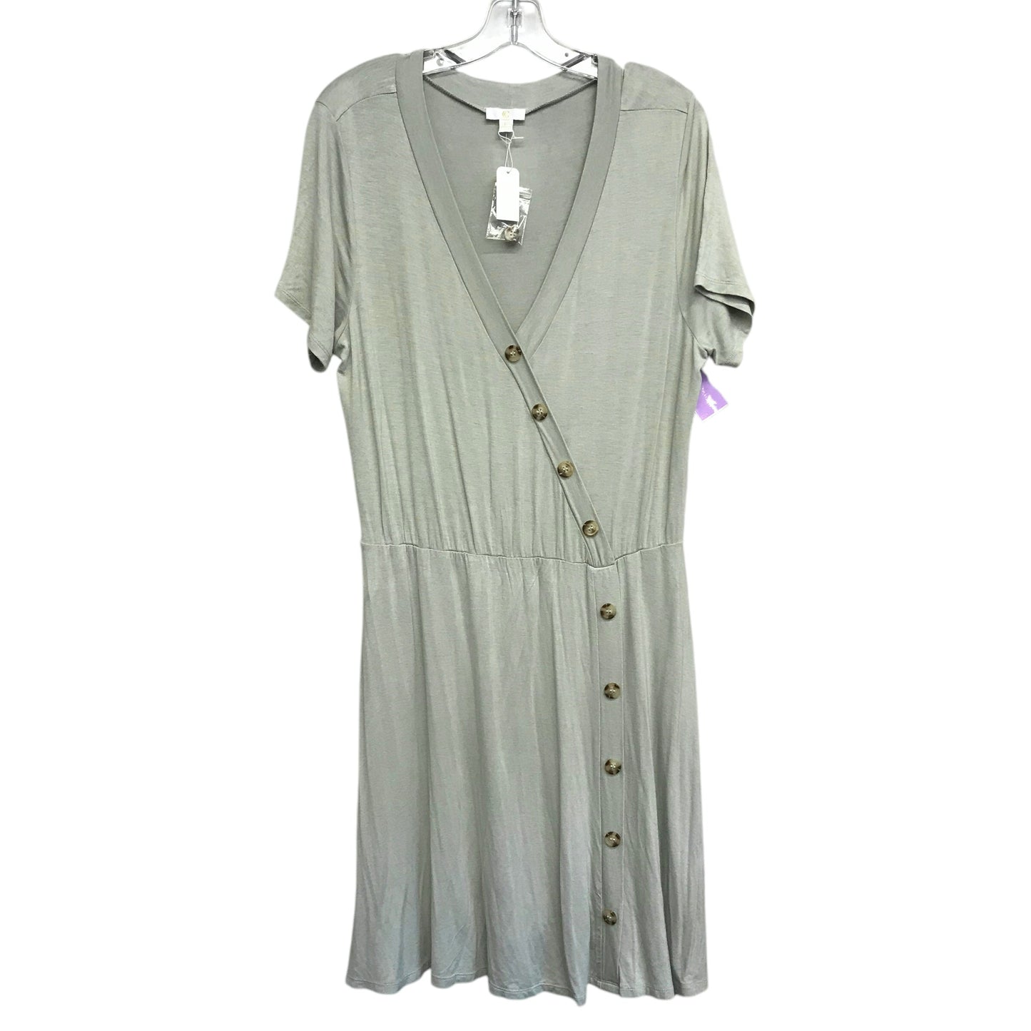 Dress Casual Midi By Clothes Mentor In Green, Size:L