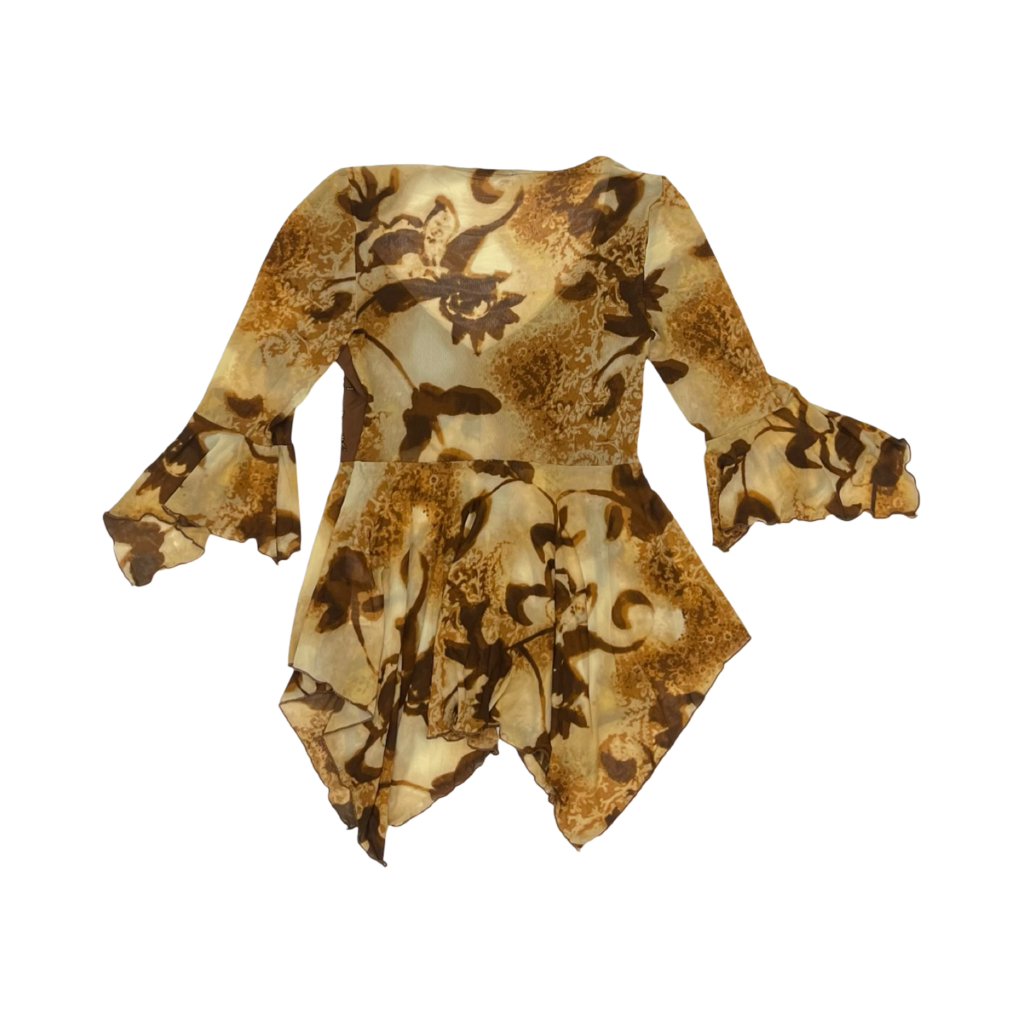 Blouse 3/4 Sleeve By Kimichi Blue In Brown, Size:S