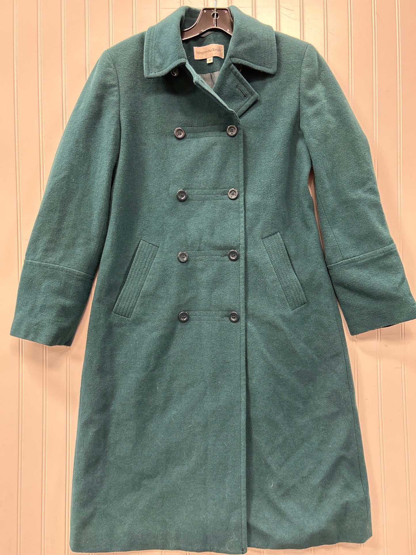 Coat Wool By Cmc In Teal, Size:M
