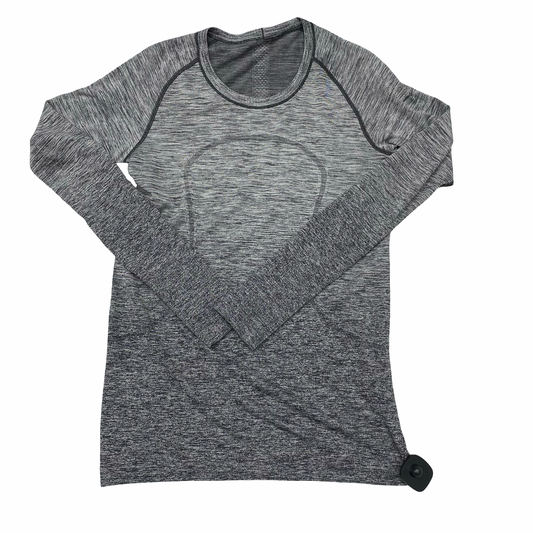 Athletic Top Ls Crewneck By Lululemon In Grey, Size:10
