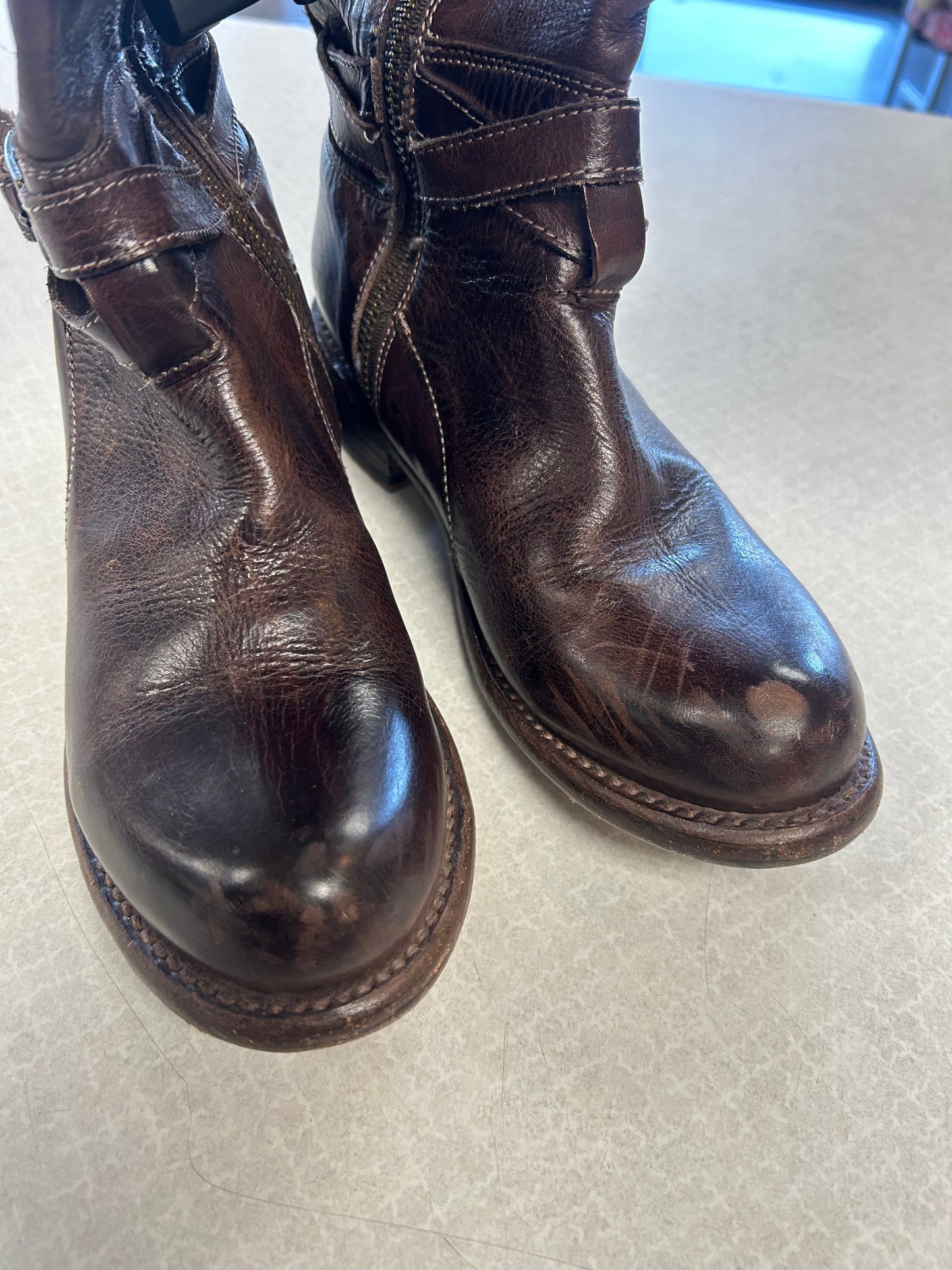 Boots Knee Flats By Bed Stu In Brown, Size:6.5