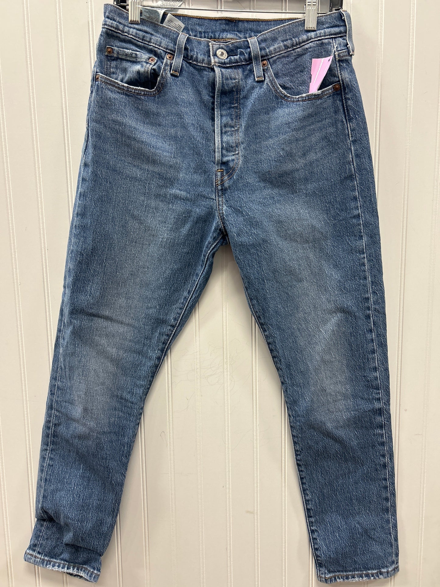 Jeans Straight By Levis In Blue Denim, Size:6