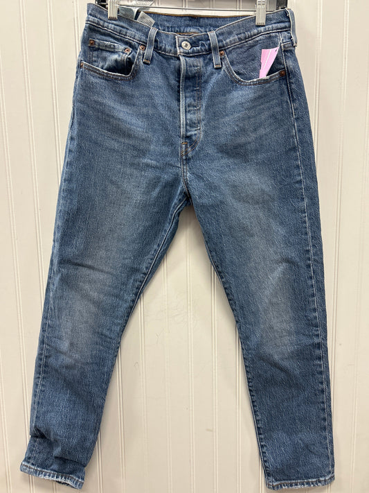 Jeans Straight By Levis In Blue Denim, Size:6
