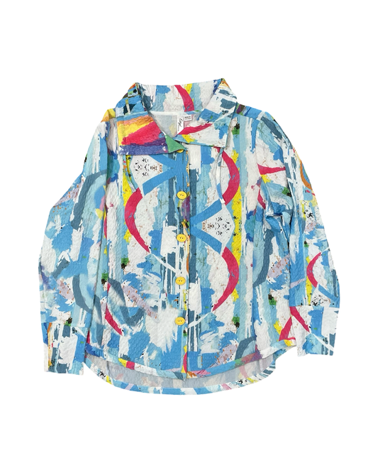 Blouse Ls By Ethyl In Multi, Size:L