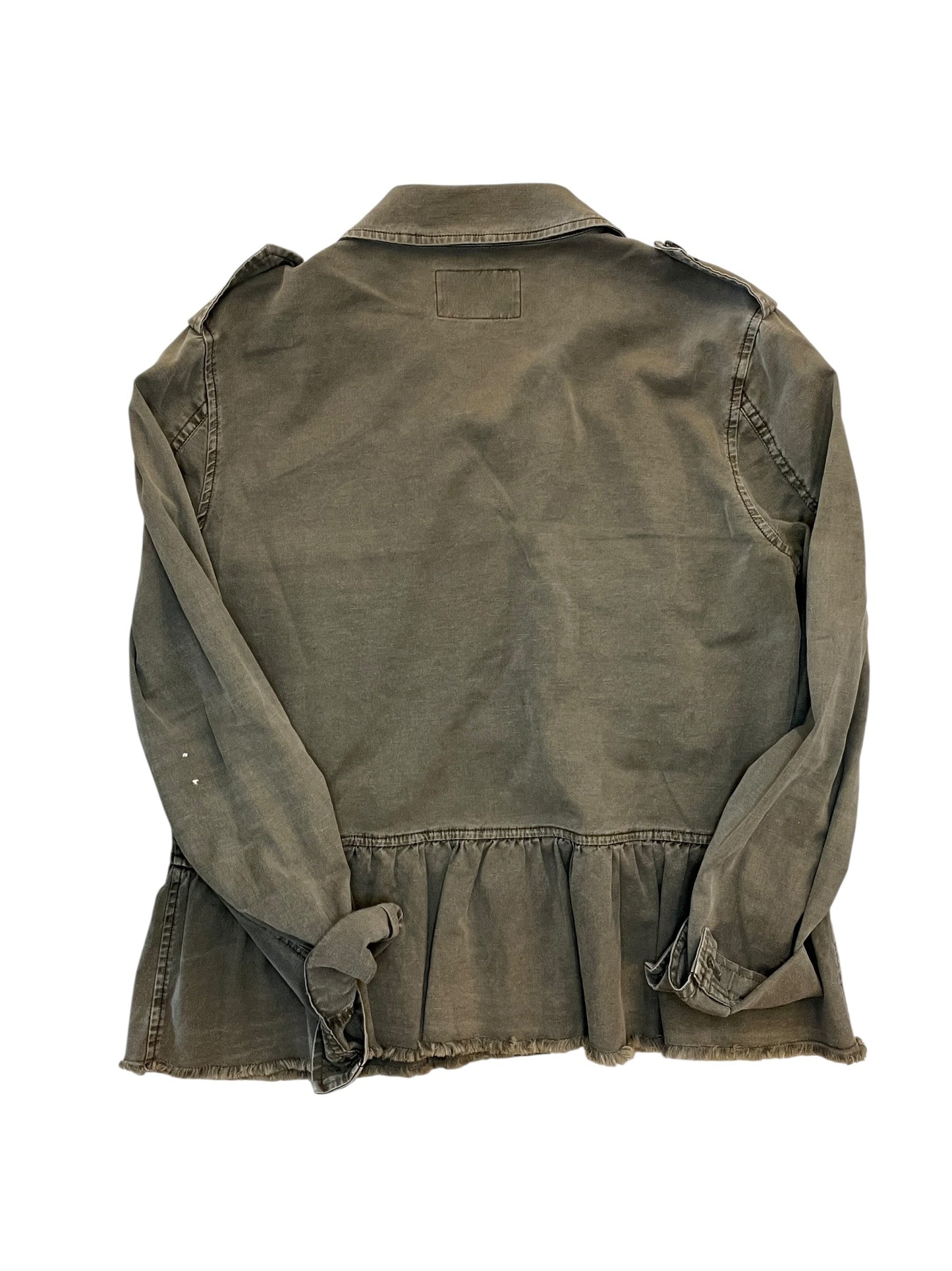 Jacket Denim By Lucky Brand In Brown Denim, Size:M
