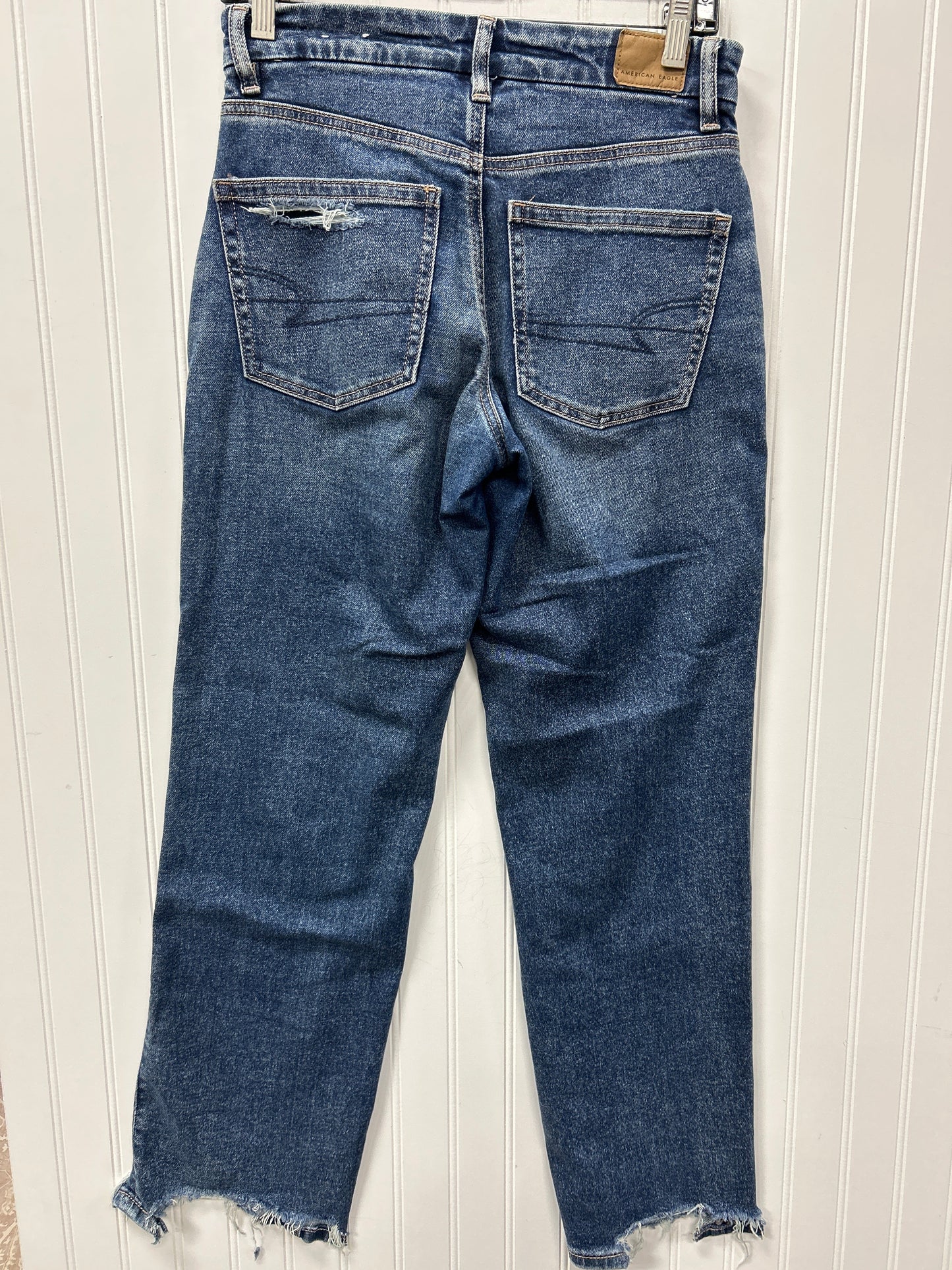 Jeans Straight By American Eagle In Blue Denim, Size:2