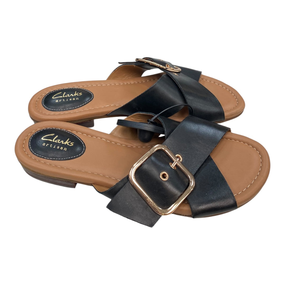 Shoes Flats By Clarks In Black, Size:8