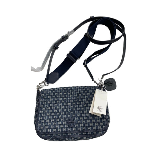 Handbag Designer By Tory Burch In Navy, Size:Medium