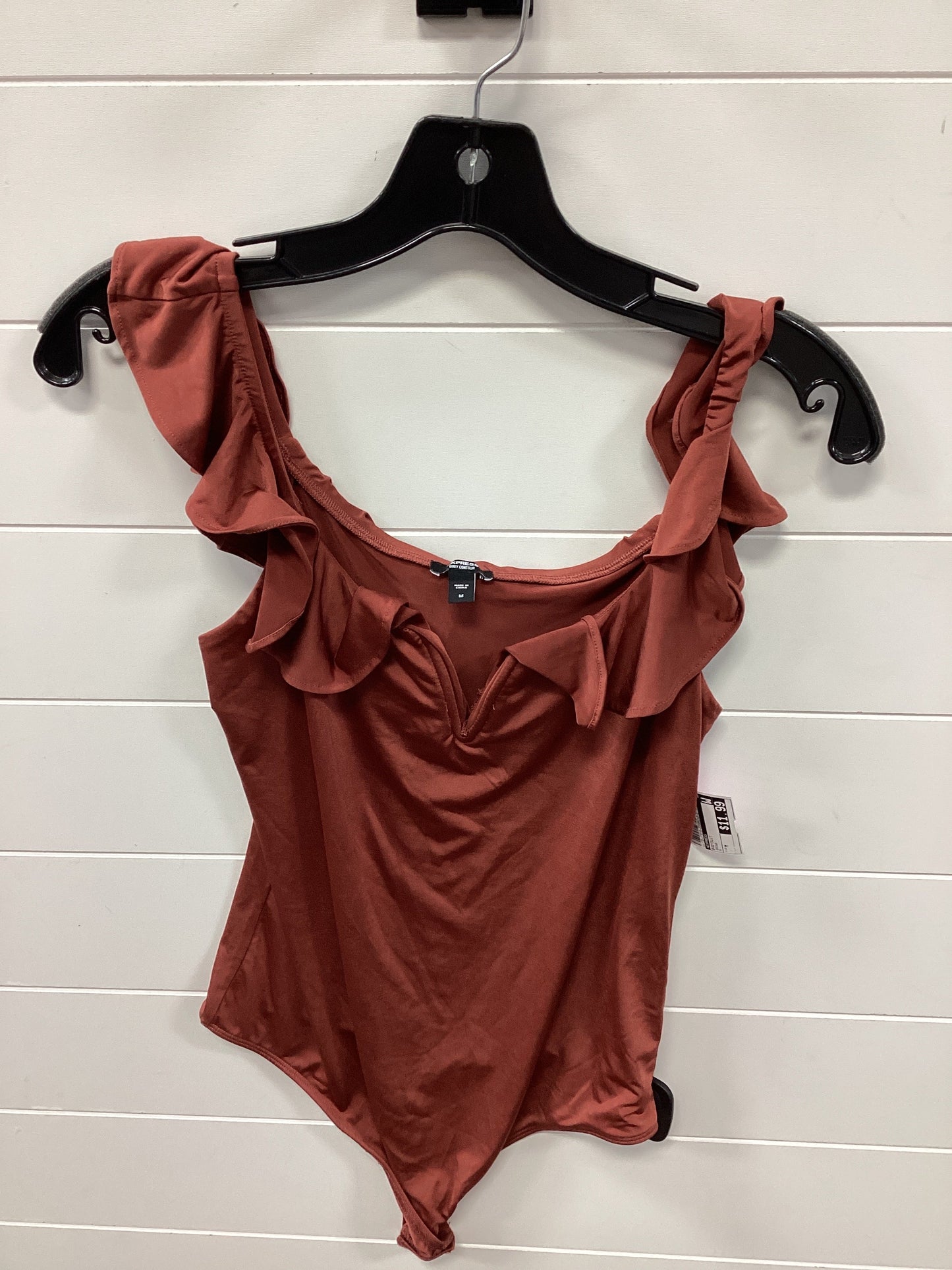 Bodysuit By Express In Brown, Size:M