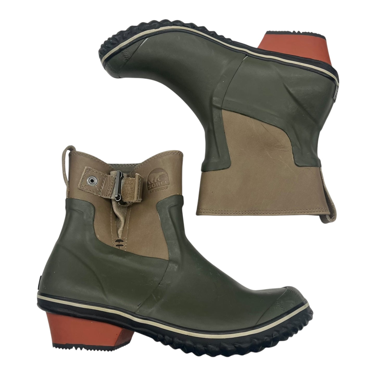 Boots Rain By Sorel In Green, Size:7