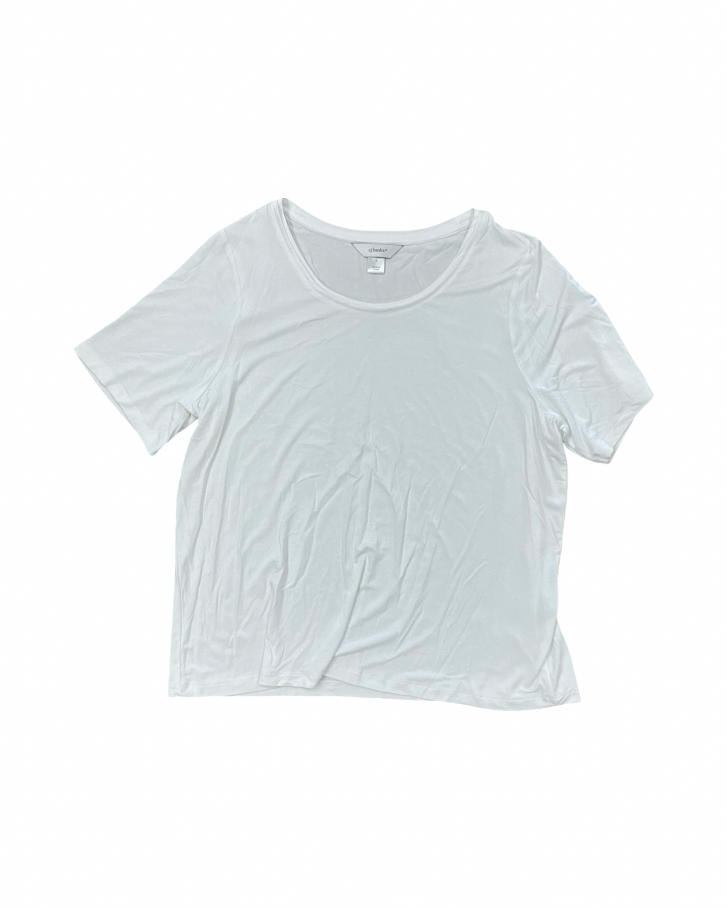 Top Ss Basic By Cj Banks In White, Size:Xl
