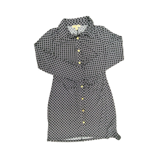 Dress Casual Midi By Michael By Michael Kors In Black & White, Size:Xl