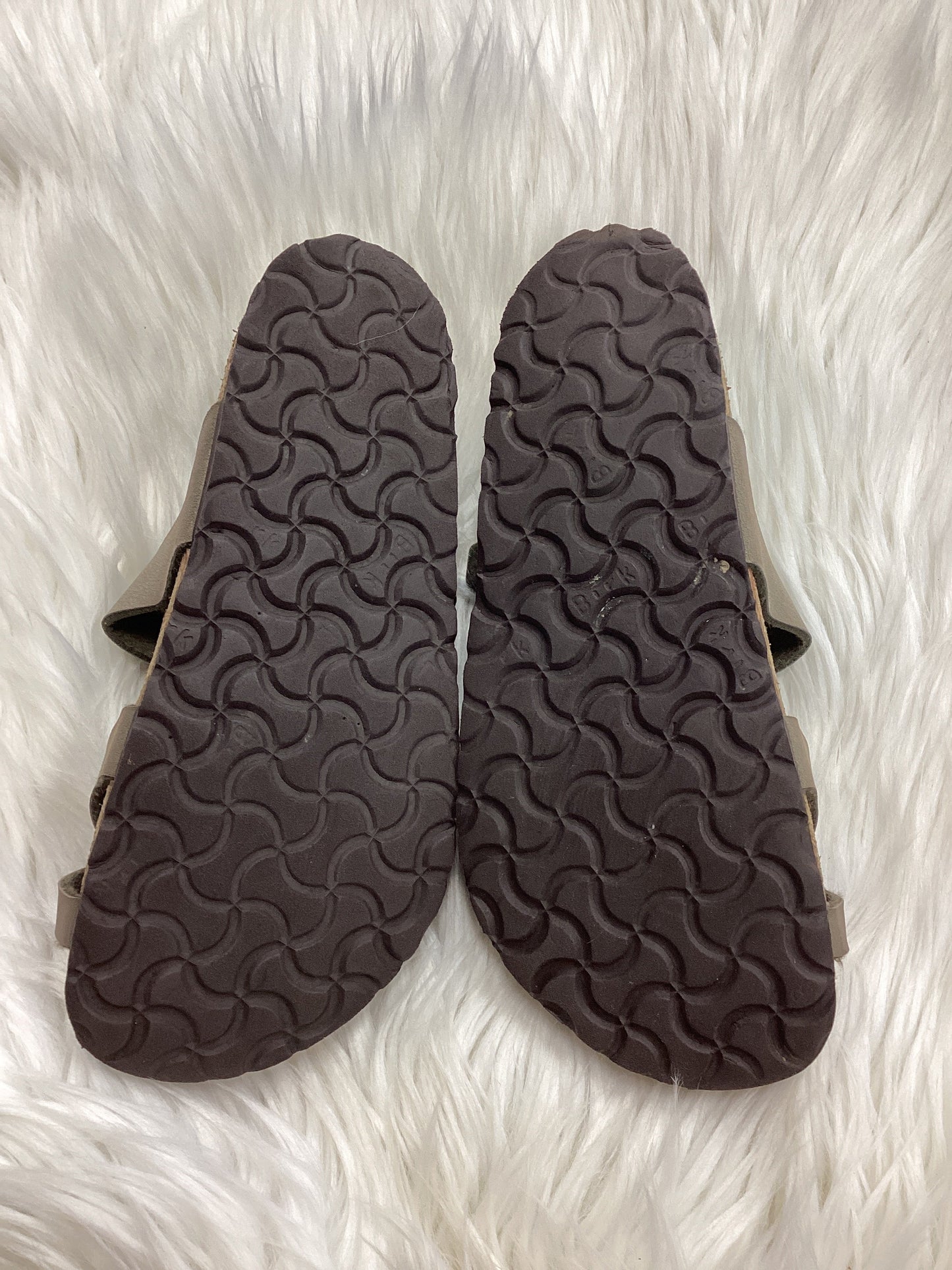 Sandals Flats By Birkenstock In Taupe, Size:5