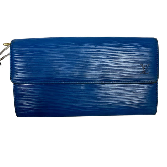 Wallet Luxury Designer By Louis Vuitton In Blue, Size:Medium