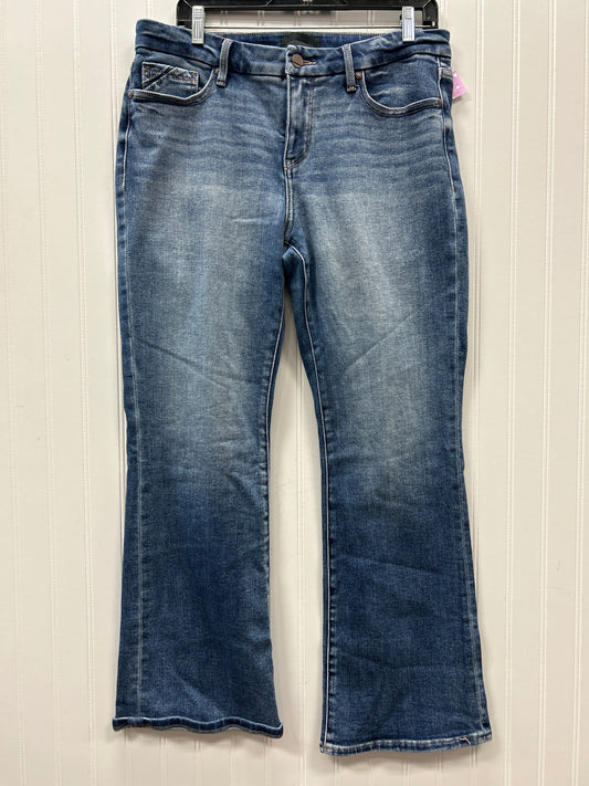 Jeans Flared By Buckle Black In Blue Denim, Size:8