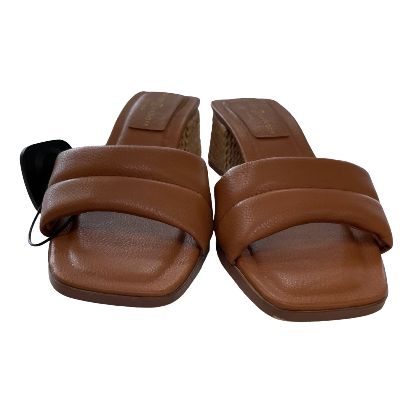 Sandals Heels Block By Chinese Laundry In Brown, Size:7.5