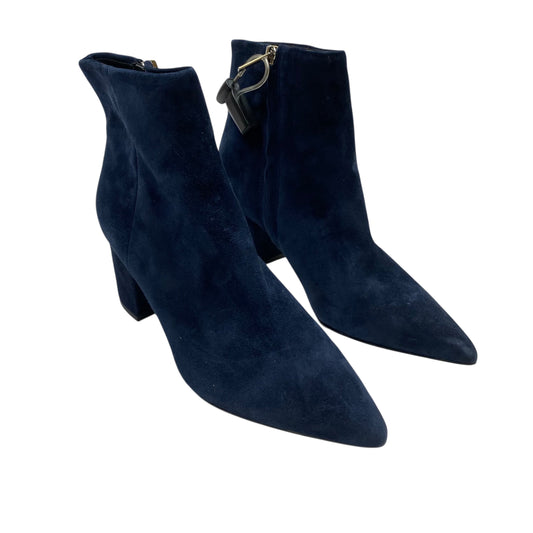 Boots Leather By Marc Fisher In Blue, Size:6.5